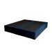 Cama Box King Martin Linho Azul Marinho com Colchão Guldi Mola Ensacada Original Macio (25x193x203) Azul e Branco