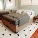 Cama Box King Martin Linho Bege com Colchão Guldi Dream Mola Ensacada (30x193x203) Cinza e Branco
