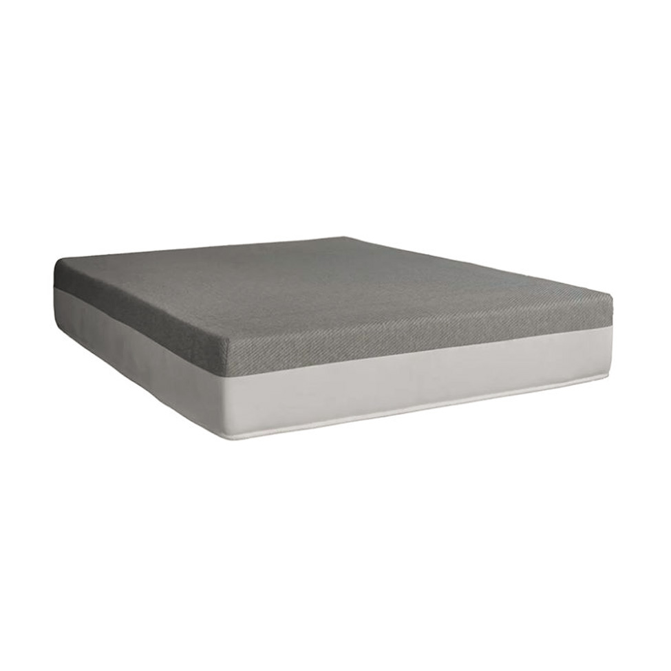 Cama Box King Martin Linho Bege com Colchão Guldi Dream Mola Ensacada (30x193x203) Cinza e Branco