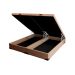 Cama Box King Martin Linho Bege com Colchão Guldi Dream Mola Ensacada (30x193x203) Cinza e Branco