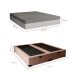 Cama Box King Martin Linho Cru com Colchão Guldi Dream Mola Ensacada (30x193x203) Cinza e Branco