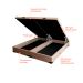 Cama Box King Martin Linho Cru com Colchão Guldi Espuma D28 Duplo 12cm (12x193x203) Azul e Branco