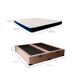 Cama Box King Martin Linho Cru com Colchão Guldi Espuma D28 Duplo 12cm (12x193x203) Azul e Branco