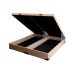 Cama Box King Martin Linho Cru com Colchão Guldi Espuma D28 Duplo 12cm (12x193x203) Azul e Branco