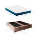 Cama Box King Martin Linho Cru com Colchão Guldi Mola Ensacada Original Firme (25x193x203) Azul e Branco