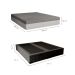 Cama Box King Martin Linho Grafite com Colchão Guldi Dream Mola Ensacada (30x193x203) Cinza e Branco