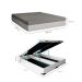 Cama Box King Martin Revestimento Sintético Branco com Colchão Guldi Dream Mola Ensacada (30x193x203) Cinza e Branco