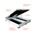 Cama Box King Martin Revestimento Sintético Branco com Colchão Guldi Espuma D28 Duplo 12cm (12x193x203) Azul e Branco