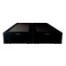Cama Box King Martin Revestimento Sintético Preto com Colchão Guldi Espuma D28 Duplo 12cm (12x193x203) Azul e Branco
