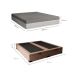 Cama Box King Martin Suede Bege com Colchão Guldi Dream Mola Ensacada (30x193x203) Cinza e Branco