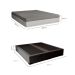 Cama Box King Martin Suede Grafite com Colchão Guldi Dream Mola Ensacada (30x193x203) Cinza e Branco