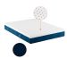 Cama Box King com Colchão Mola Ensacada Firme Guldi Natural e Azul