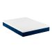 Cama Box King com Colchão Mola Ensacada Guldi Firme Branco e Azul