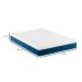 Cama Box King com Colchão Mola Ensacada Guldi Firme e 2 Travesseiros Guldi Nasa Viscoelástico Azul e Branca