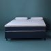 Cama Box King com Colchão Mola Ensacada Guldi Firme e 2 Travesseiros Guldi Nasa Viscoelástico Azul e Branca