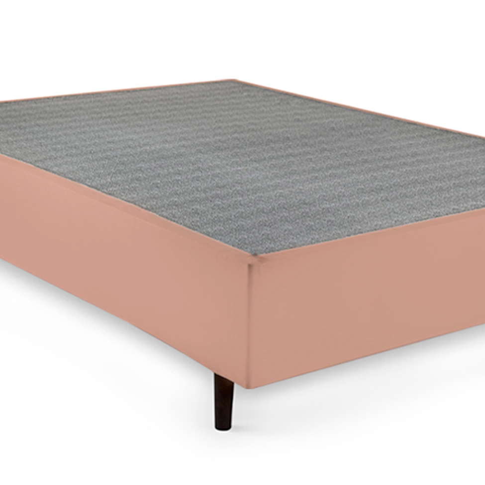 Cama Box King com Colchão Mola Ensacada Macio Guldi Natural e Azul
