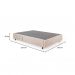 Cama Box King com Guarda Objetos Bege com Colchão Guldi Dream Mola Ensacada (30x193x203) e 2 Travesseiros Guldi Dream Branco e Azul