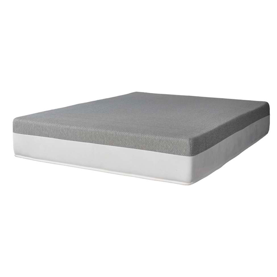 Cama Box Queen Azul com Colchão Guldi Dream Mola Ensacada (30x158x198) e 2 Travesseiros Guldi Soft Nasa Cinza e Branco