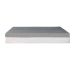 Cama Box Queen Azul com Colchão Guldi Dream Mola Ensacada (30x158x198) e 2 Travesseiros Guldi Soft Nasa Cinza e Branco