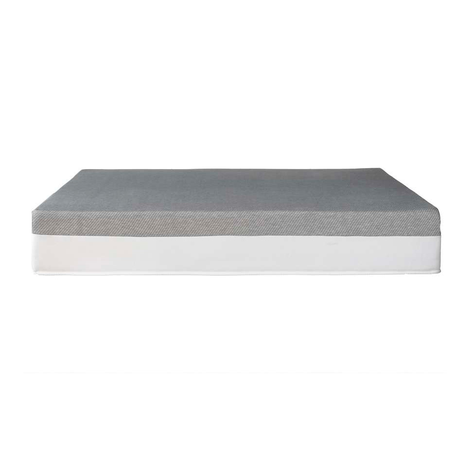 Cama Box Queen Azul com Colchão Guldi Dream Mola Ensacada (30x158x198) e 2 Travesseiros Guldi Soft Nasa Cinza e Branco