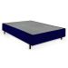 Cama Box Queen Azul com Colchão Guldi Dream Mola Ensacada (30x158x198) e 2 Travesseiros Guldi Soft Nasa Cinza e Branco