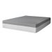 Cama Box Queen Bege com Colchão Guldi Dream Mola Ensacada (30x158x198) Cinza e Branco
