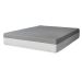 Cama Box Queen Bege com Colchão Guldi Dream Mola Ensacada (30x158x198) e 2 Travesseiros Guldi Soft Nasa Cinza e Branco