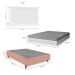Cama Box Queen Bege com Colchão Guldi Dream Mola Ensacada (30x158x198) e 2 Travesseiros Guldi Soft Nasa Cinza e Branco