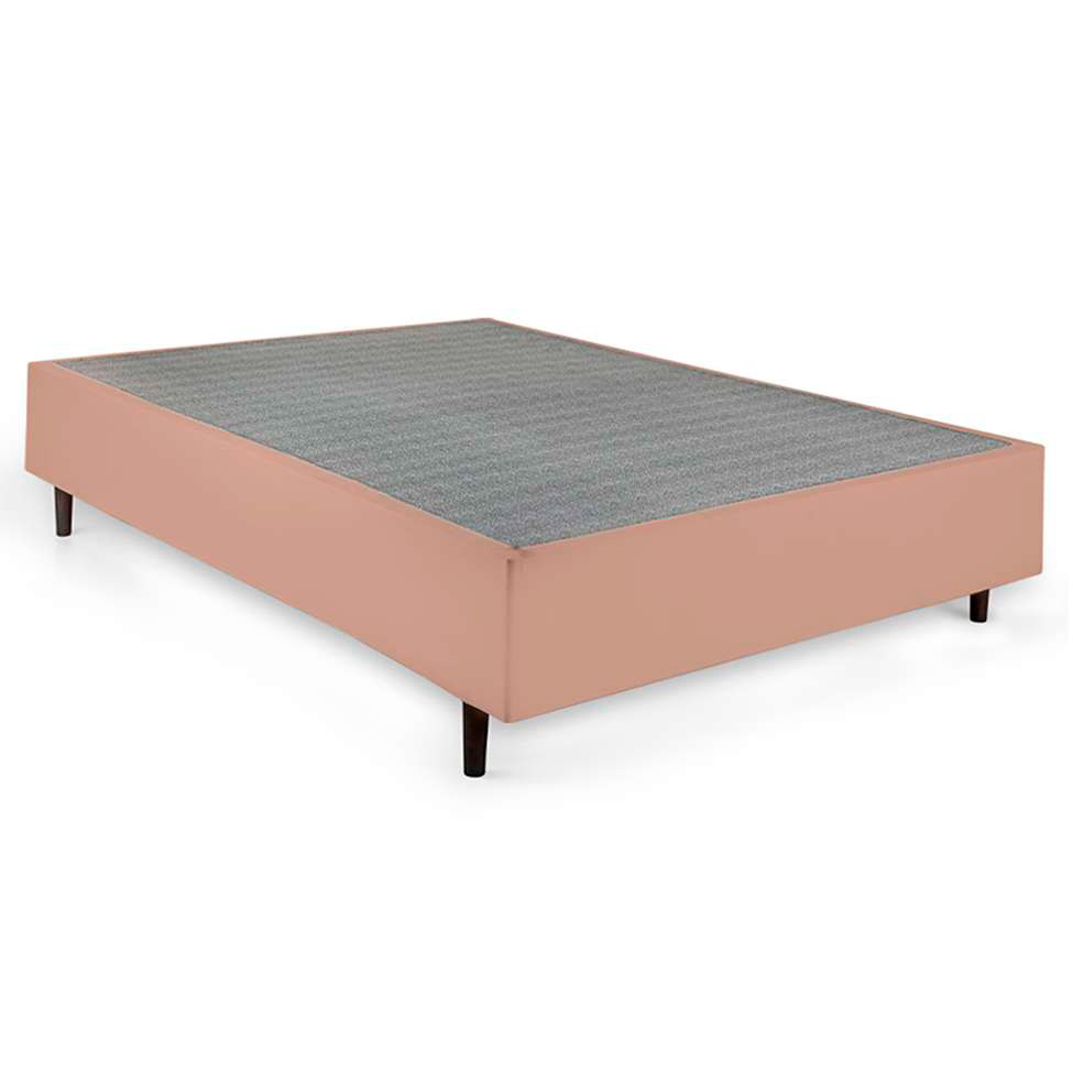 Cama Box Queen Bege com Colchão Guldi Dream Mola Ensacada (30x158x198) e 2 Travesseiros Guldi Soft Nasa Cinza e Branco