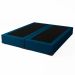 Cama Box Queen Joe Linho Azul Marinho com Colchão Guldi Duplo Plus D28 (16x158x198) Branco e Azul