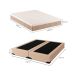 Cama Box Queen Joe Linho Bege com Colchão Guldi Massageador Quântico Molas Ensacadas (30x158x198) Branco e Bege