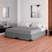 Cama Box Queen Joe Linho Cinza com Colchão Guldi Dream Mola Ensacada (30x158x198) Cinza e Branco