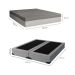 Cama Box Queen Joe Linho Cinza com Colchão Guldi Dream Mola Ensacada (30x158x198) Cinza e Branco