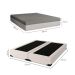 Cama Box Queen Joe Linho Cru com Colchão Guldi Dream Mola Ensacada (30x158x198) Cinza e Branco