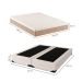 Cama Box Queen Joe Linho Cru com Colchão Guldi Massageador Quântico Molas Ensacadas (30x158x198) Branco e Bege
