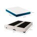 Cama Box Queen Joe Linho Cru com Colchão Guldi Mola Ensacada Original Macio (25x158x198) Azul e Branco