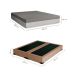 Cama Box Queen Joe Suede Bege com Colchão Guldi Dream Mola Ensacada (30x158x198) Cinza e Branco