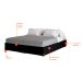 Cama Box Queen Joe Suede Preto com Colchão Guldi Espuma D28 Duplo 12cm (12x158x198) Azul e Branco