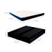 Cama Box Queen Joe Suede Preto com Colchão Guldi Espuma D28 Duplo 12cm (12x158x198) Azul e Branco