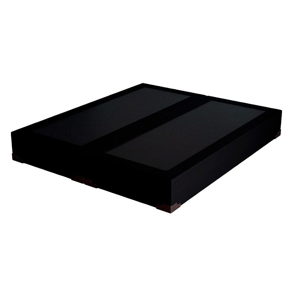 Cama Box Queen Joe Suede Preto com Colchão Guldi Mola Ensacada Original Macio (25x158x198) Azul e Branco