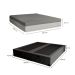 Cama Box Queen Martin Premium Linho Grafite com Colchão Guldi Dream Mola Ensacada (30x158x198) Cinza e Branco