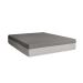 Cama Box Queen Martin Premium Linho Grafite com Colchão Guldi Dream Mola Ensacada (30x158x198) Cinza e Branco