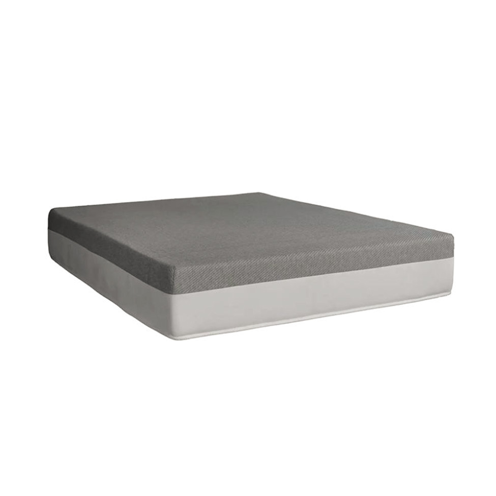Cama Box Queen Martin Premium Linho Grafite com Colchão Guldi Dream Mola Ensacada (30x158x198) Cinza e Branco