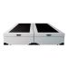 Cama Box Queen Martin Premium Revestimento Sintético Branco com Colchão Guldi Dream Mola Ensacada (30x158x198) Cinza e Branco