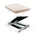 Cama Box Queen Martin Premium Revestimento Sintético Branco com Colchão Guldi Massageador Quântico Molas Ensacadas (30x158x198) Branco e Bege