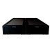 Cama Box Queen Martin Premium Revestimento Sintético Preto com Colchão Guldi Duplo Plus D28 (16x158x198) Branco e Azul