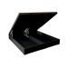 Cama Box Queen Martin Premium Suede Preto com Colchão Guldi Duplo Plus D28 (16x158x198) Branco e Azul