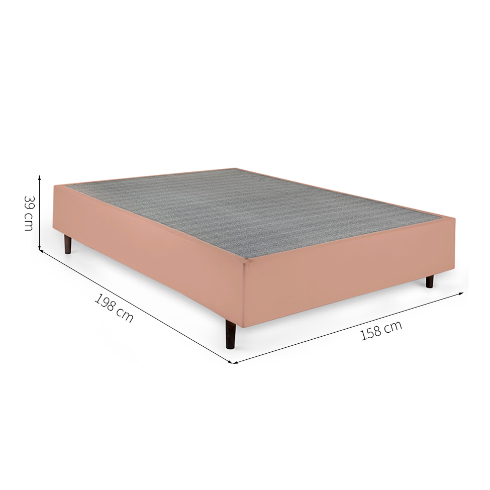 Cama Box Queen com Colchão Espuma D28 Guldi Duplo e 2 Travesseiros Guldi Nasa Viscoelástico Natural, Azul e Branco