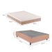 Cama Box Queen com Colchão Guldi Comfort com Massageador Quântico Molas Ensacadas (30x158x198) Bege e Branco
