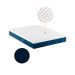 Cama Box Queen com Colchão Mola Ensacada Firme Guldi Natural e Azul